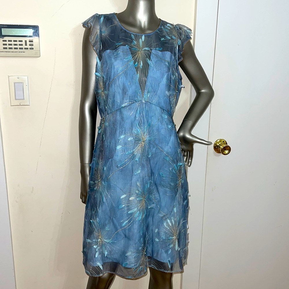 Soft blue Embroidered Dress